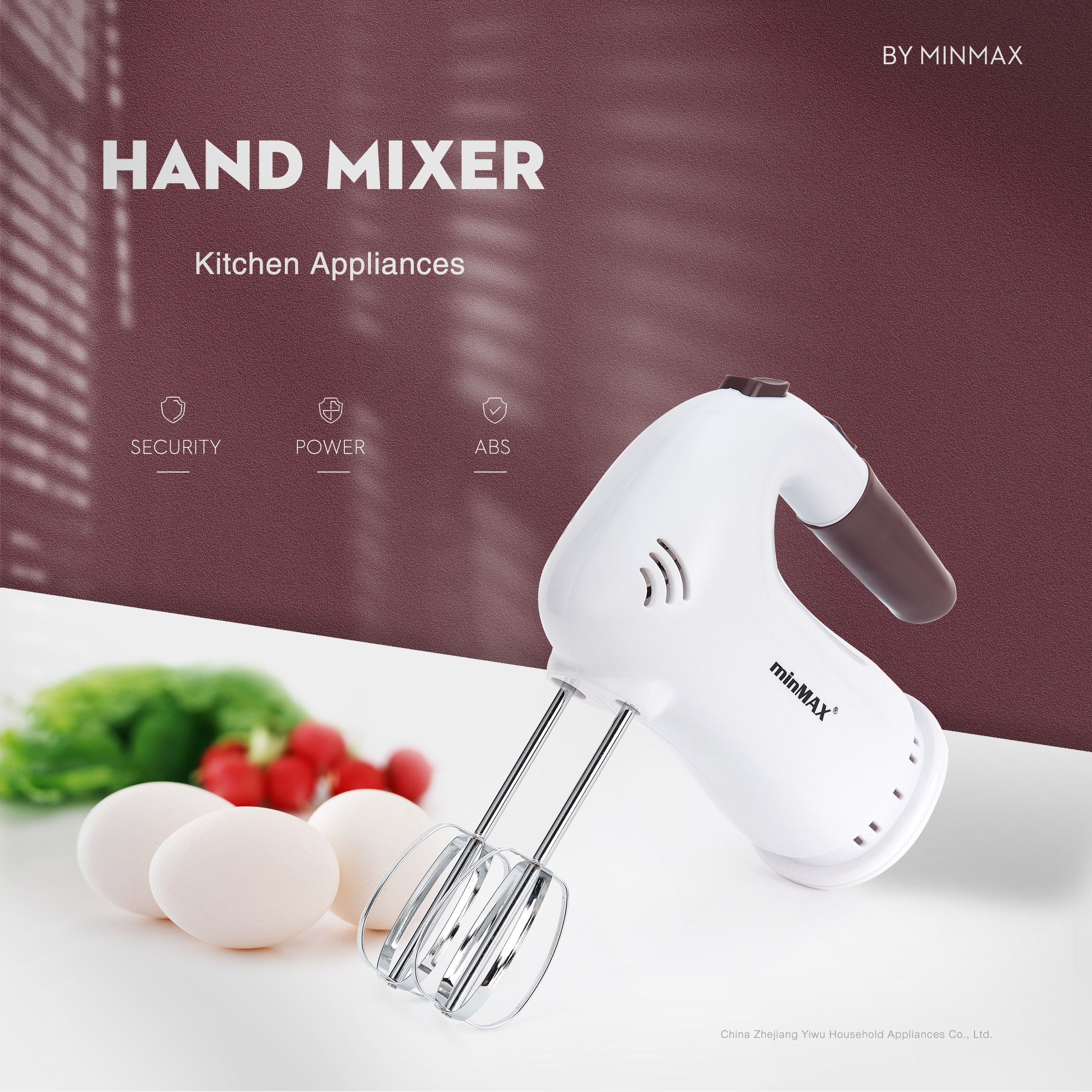 minMAX's new best-selling desktop egg beater 6623, a large-capacity multi-functional whipper, is in stock for export
