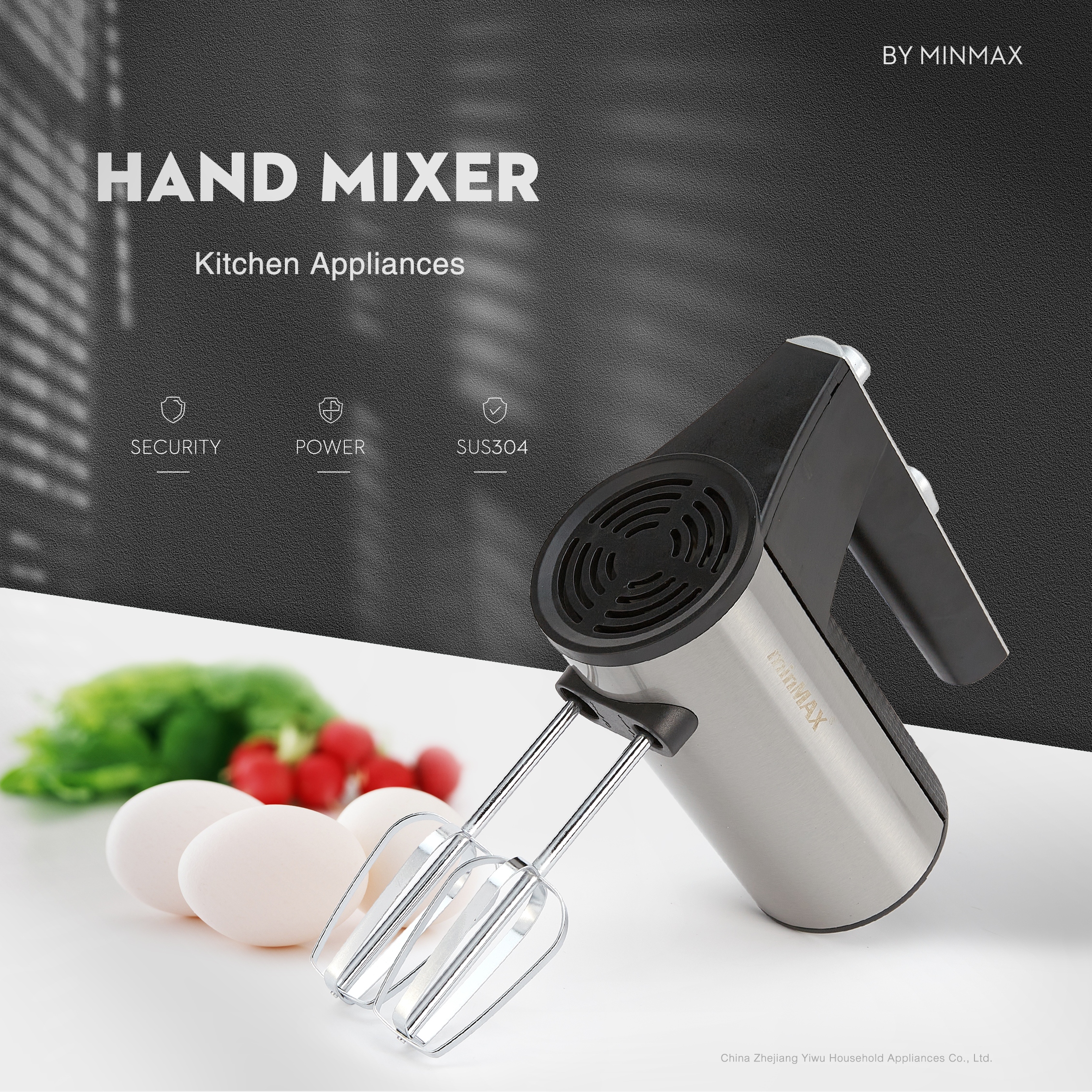 minMAX's new best-selling desktop egg beater 9211, a large-capacity multi-functional whipper, is in stock for export