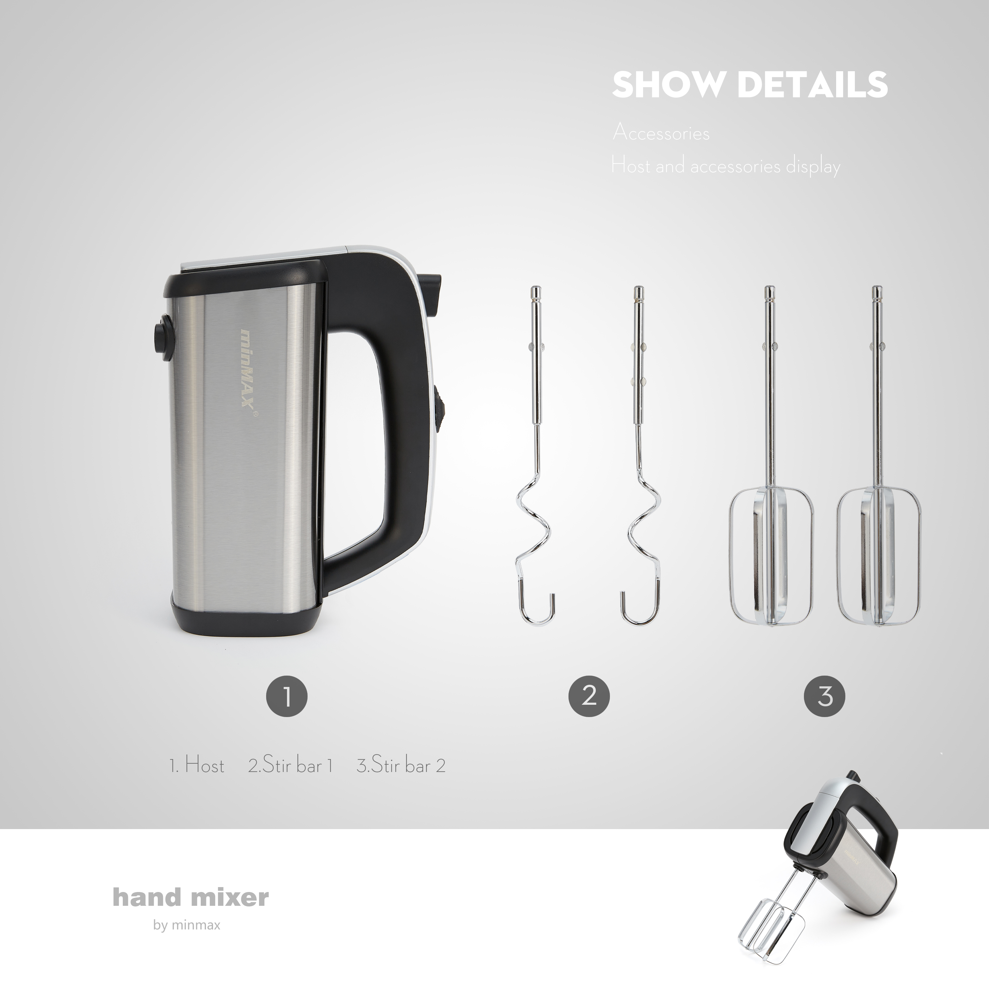 minMAX's new best-selling desktop egg beater 9212, a large-capacity multi-functional whipper, is in stock for export Application Scenario