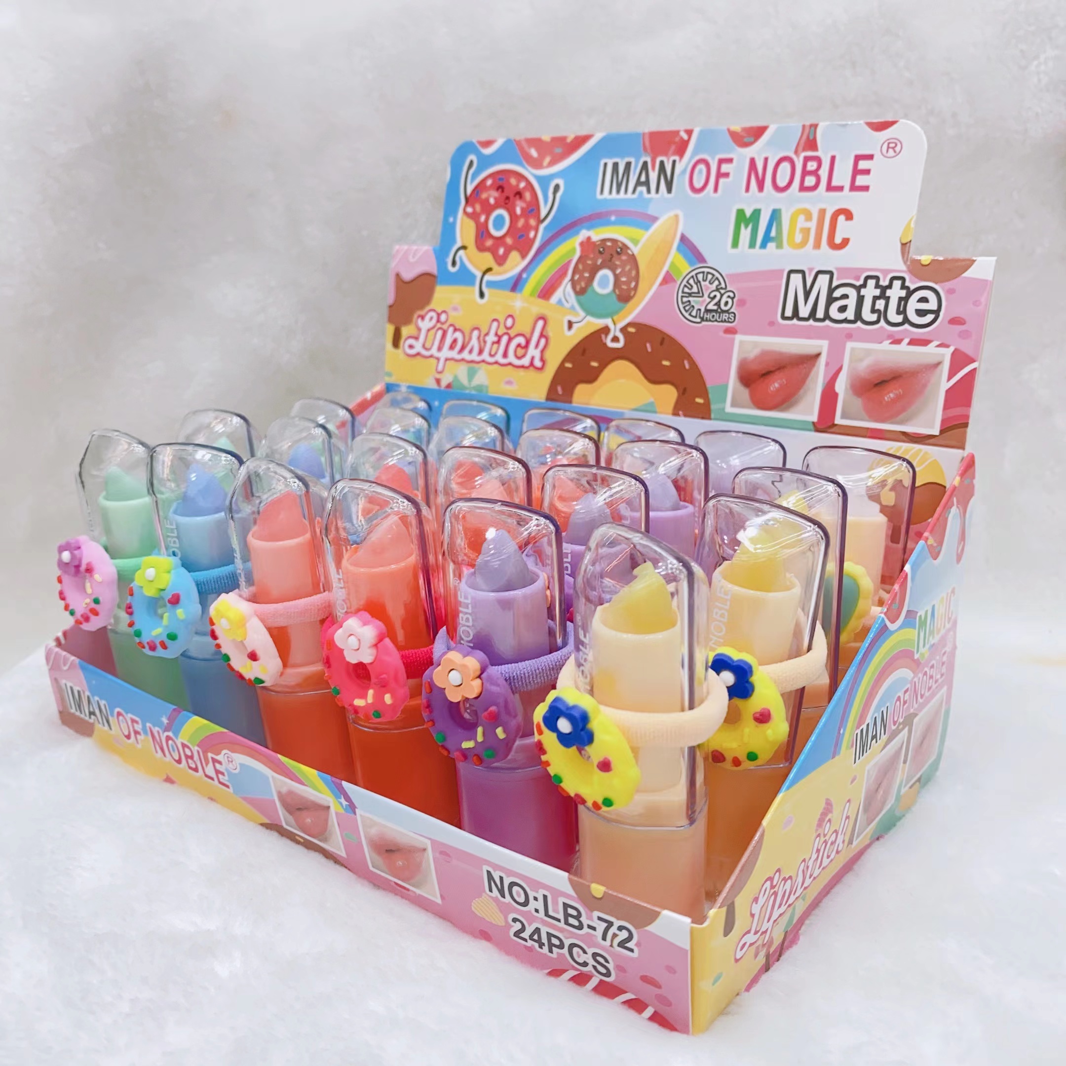 滋润变色唇膏/保湿甜甜圈/双用戒指/高贵洋气/美妆护肤细节图