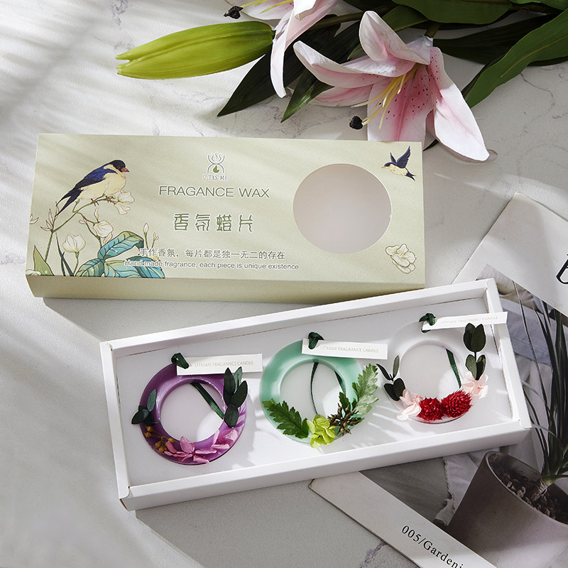 衣柜香薰蜡片车载香薰膏永生花柑橘清新除味香片挂件室内香氛