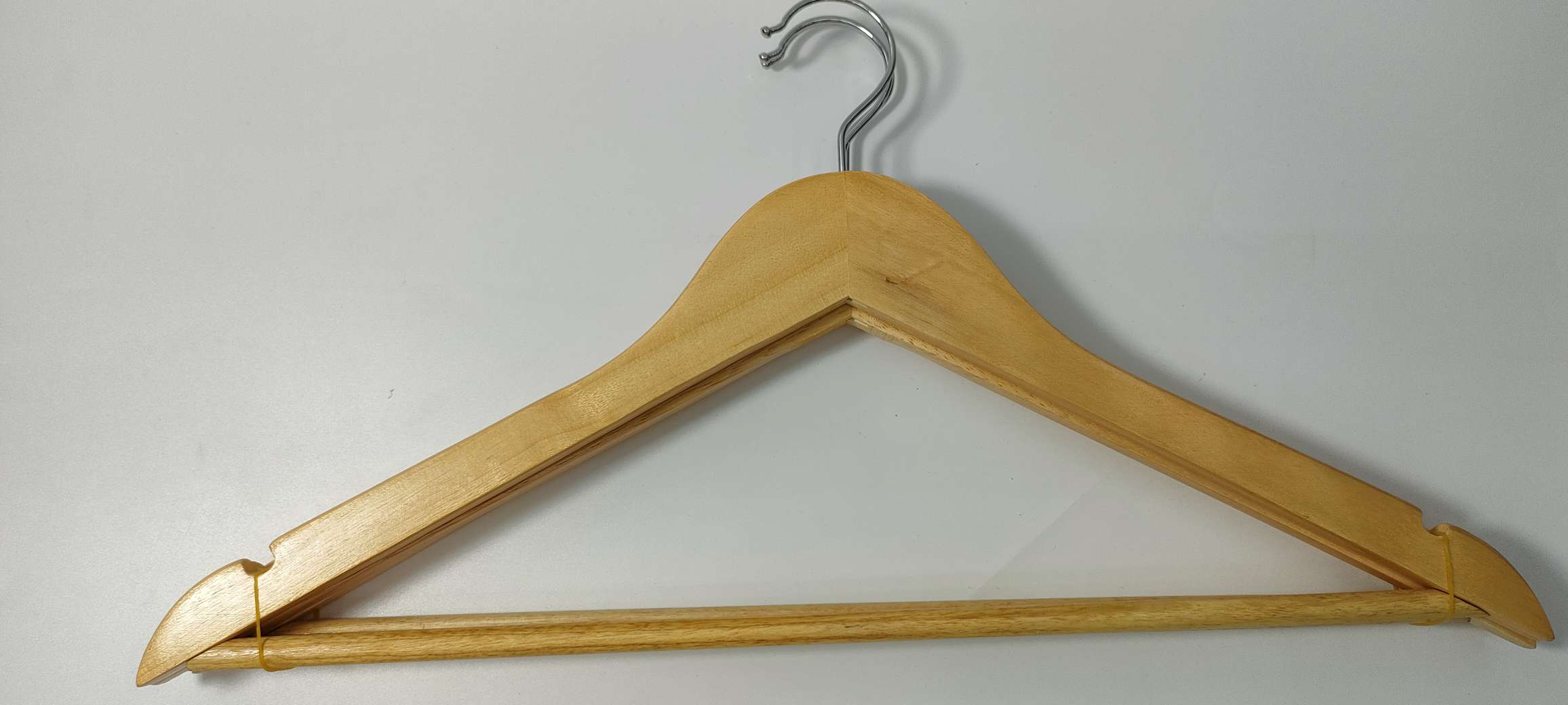 【 Three-piece Set 】 Solid wood coat hanger, suit shirt, first-class coat hanger, trouser clips, bathrobe coat hanger
