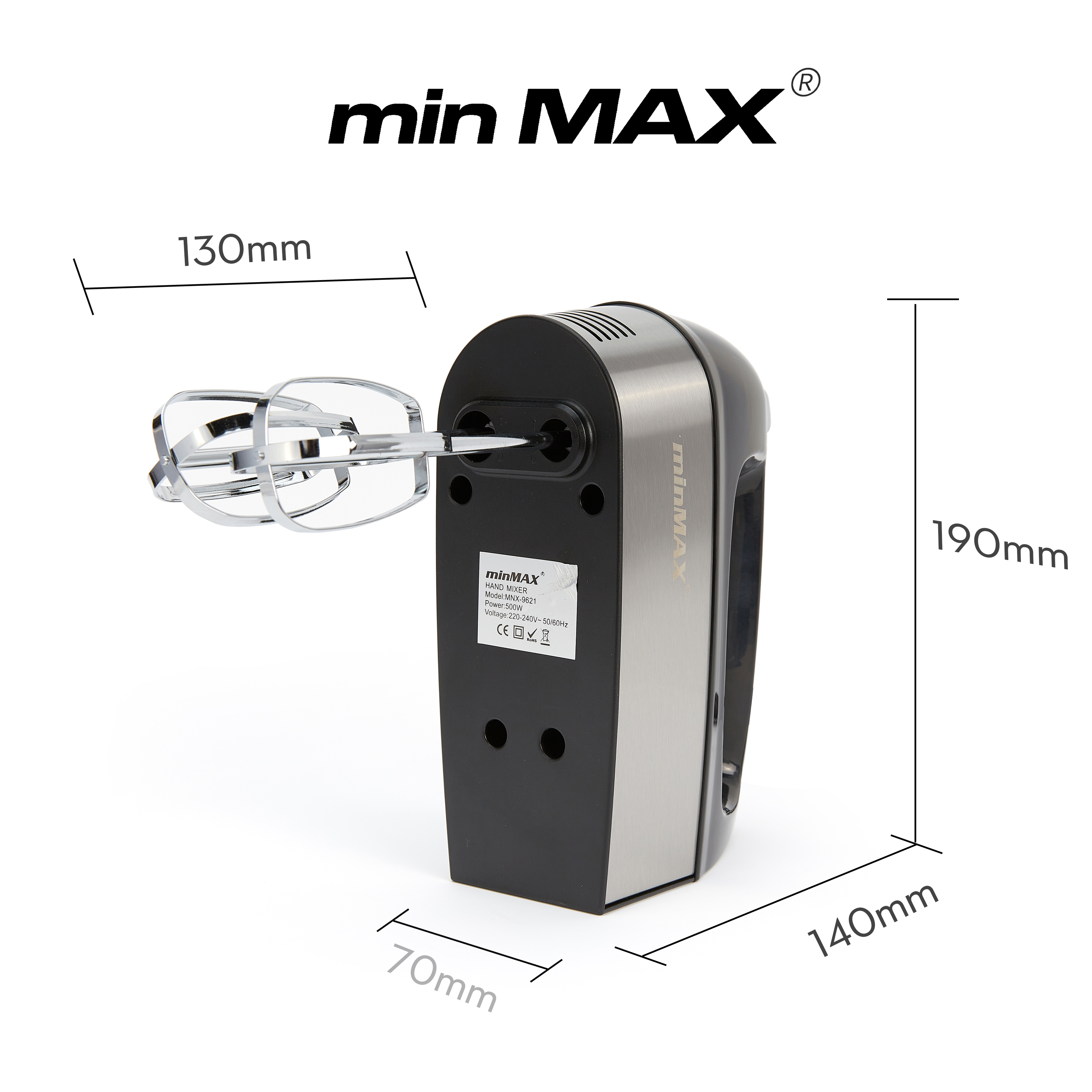minMAX's new best-selling desktop egg beater 9621, a large-capacity multi-functional whipper, is in stock for export Specification image
