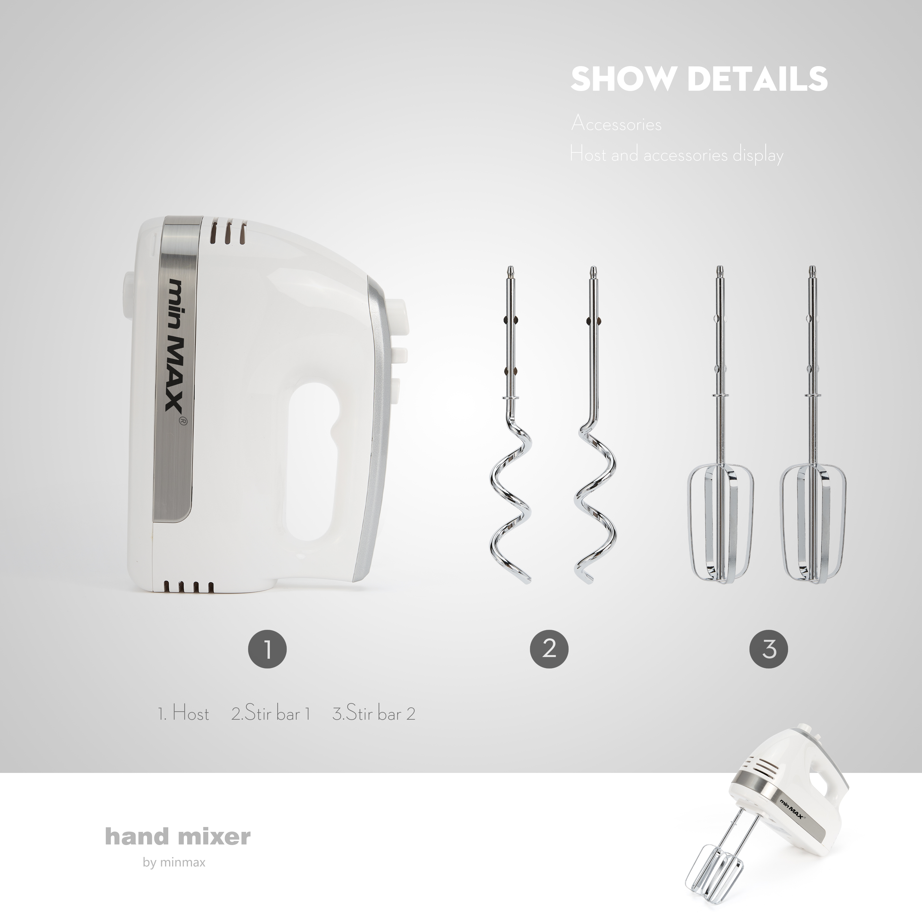 minMAX's new best-selling desktop egg beater 9912, a large-capacity multi-functional whipper, is in stock for export Application Scenario
