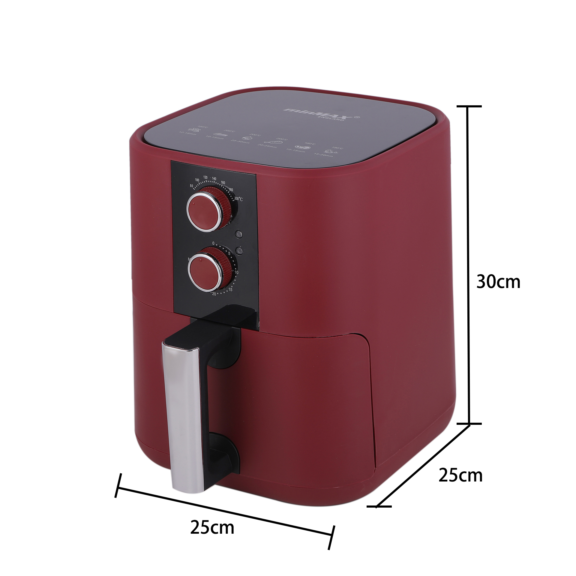 minMAX Cross-border Air Fryer MF-859 is a large-capacity household electric fryer that is smart, smokeless and multi-functional Specification image
