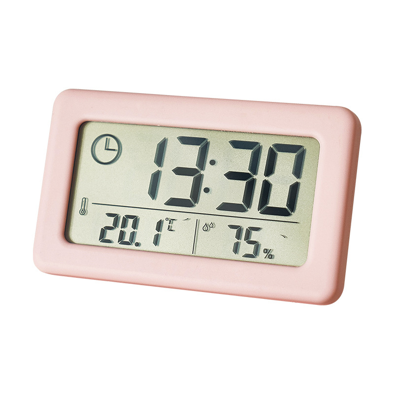 简洁时钟/温湿度监测/电子显示钟/超薄设计/多彩北欧风/多色可选白底实物图