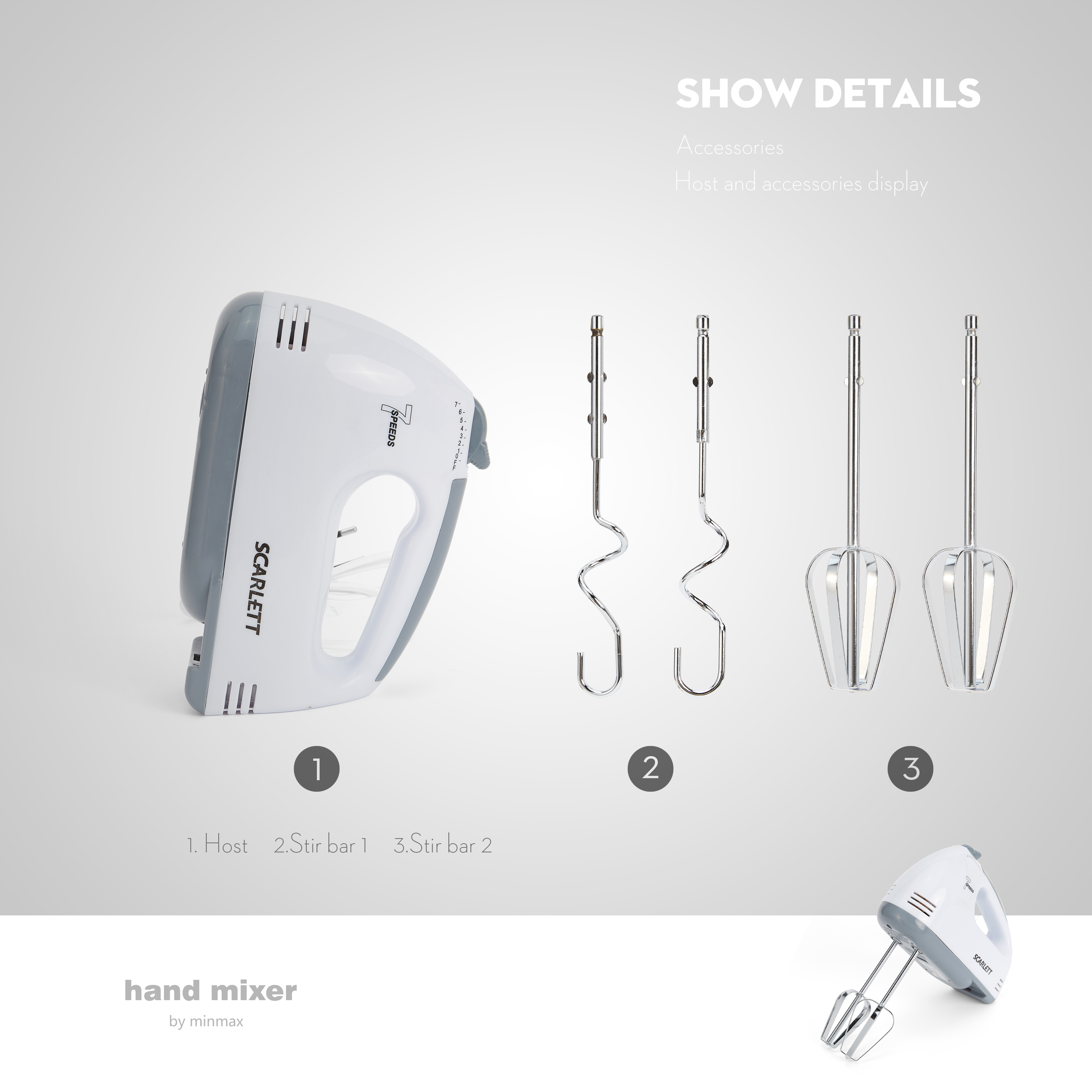 minMAX's new best-selling desktop egg beater HE133, a large-capacity multi-functional whipper, is in stock for export Application Scenario