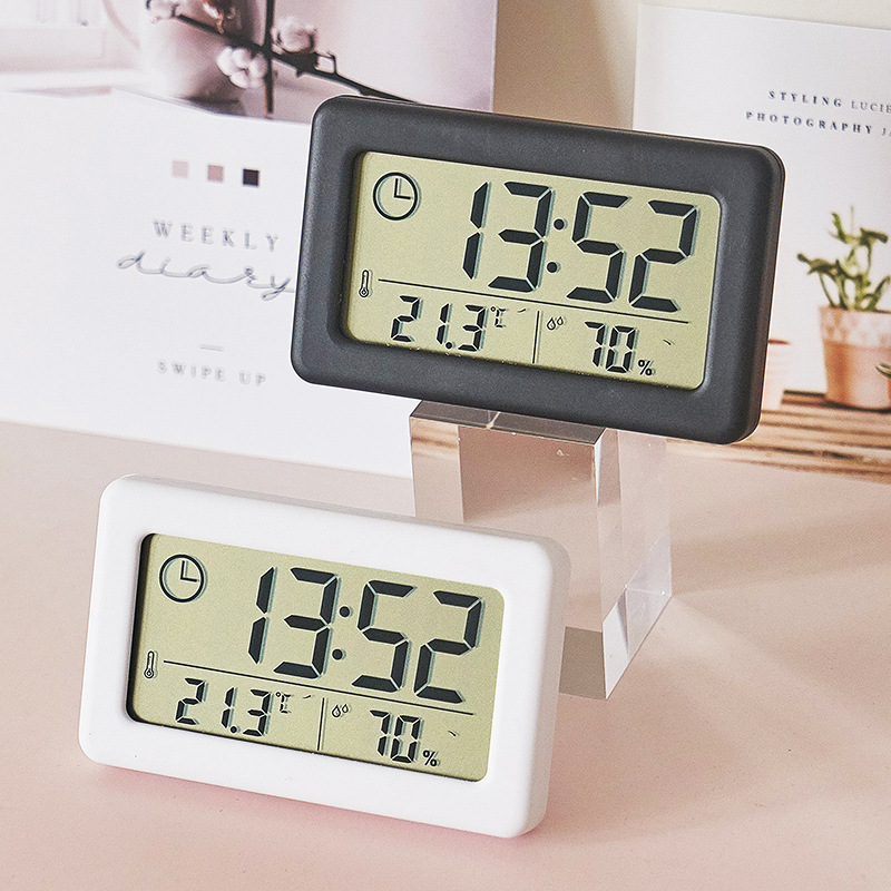 简洁时钟/温湿度监测/电子显示钟/超薄设计/多彩北欧风/多色可选产品图