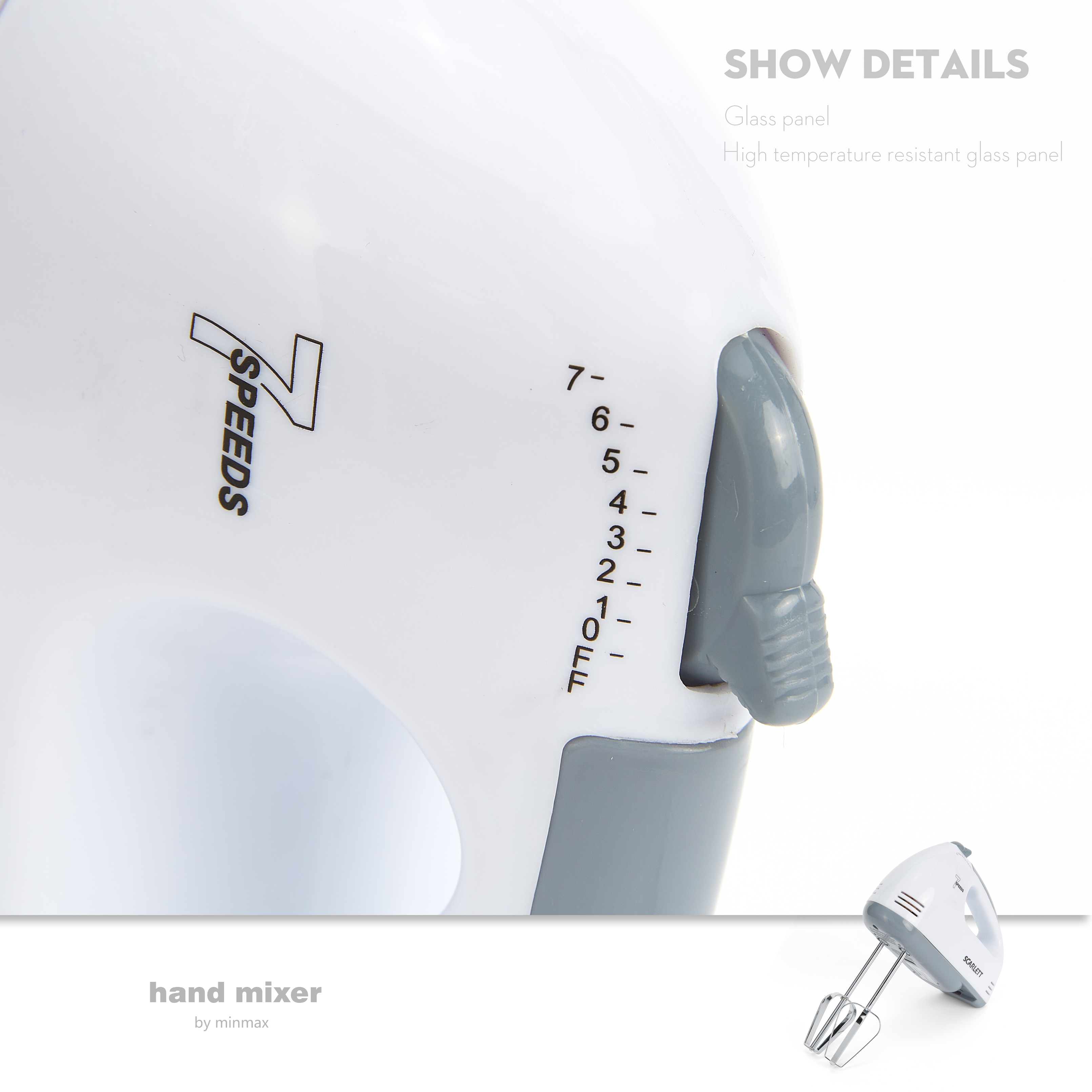 minMAX's new best-selling desktop egg beater HE133, a large-capacity multi-functional whipper, is in stock for export Item Picture