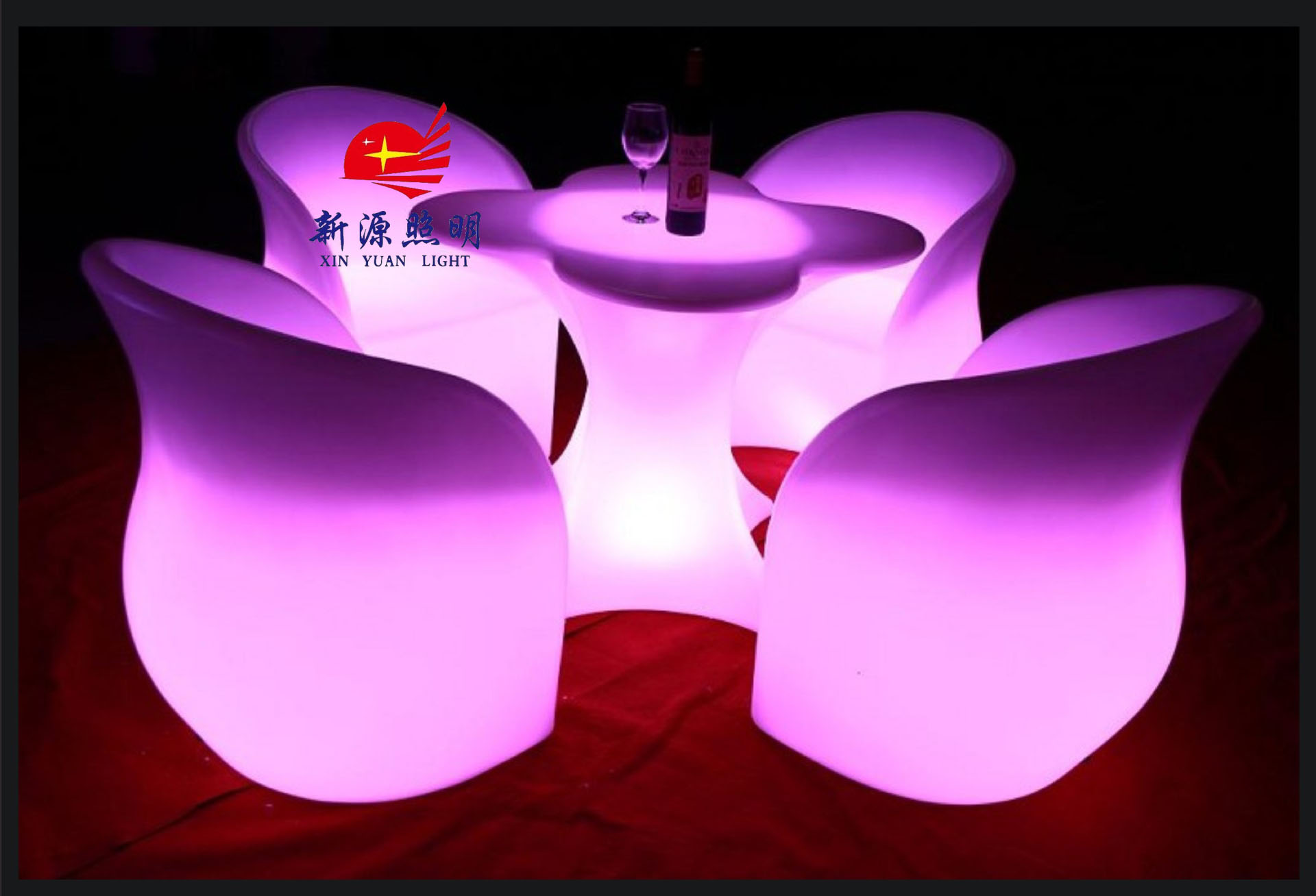 Plastic luminous furniture, rechargeable furniture, best-selling luminous furniture at the exhibition, LED luminous chairs for bars Specification image