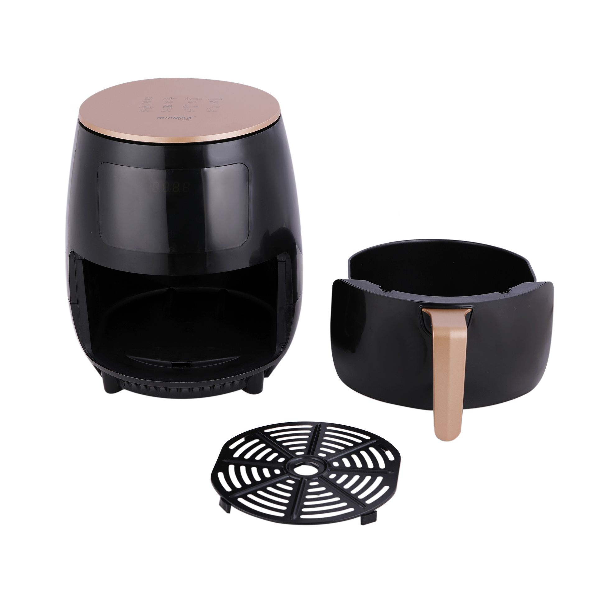 minMAX Cross-border Air Fryer MNF-18 is a large-capacity 6.5L household electric fryer that is smart, smokeless and multi-functional Application Scenario