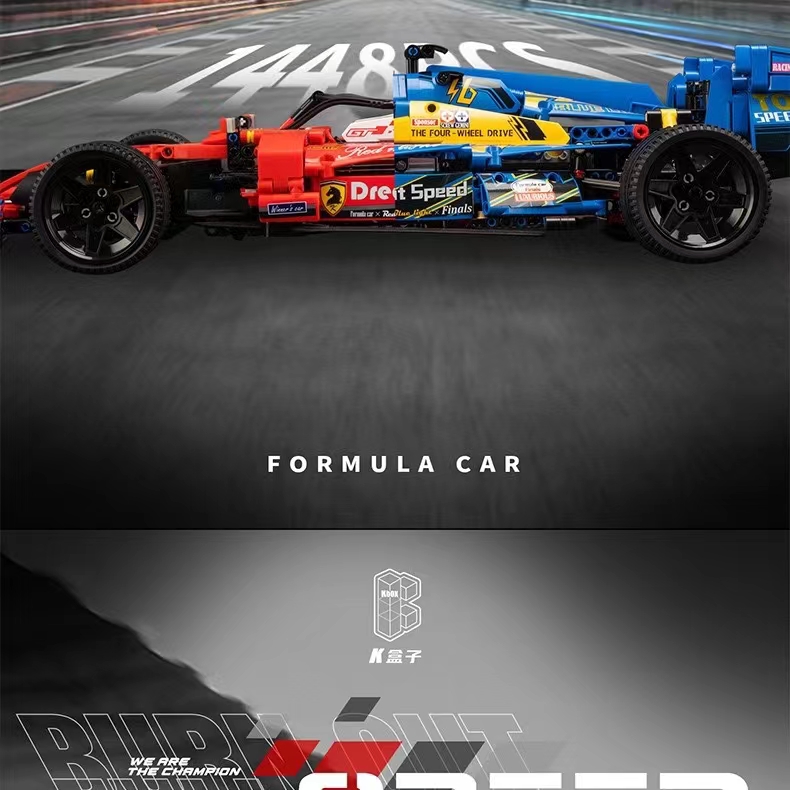 K-box Ferrari F1 Formula racing car assembly boy Gift sports car model mechanical set building block toy detail image 2