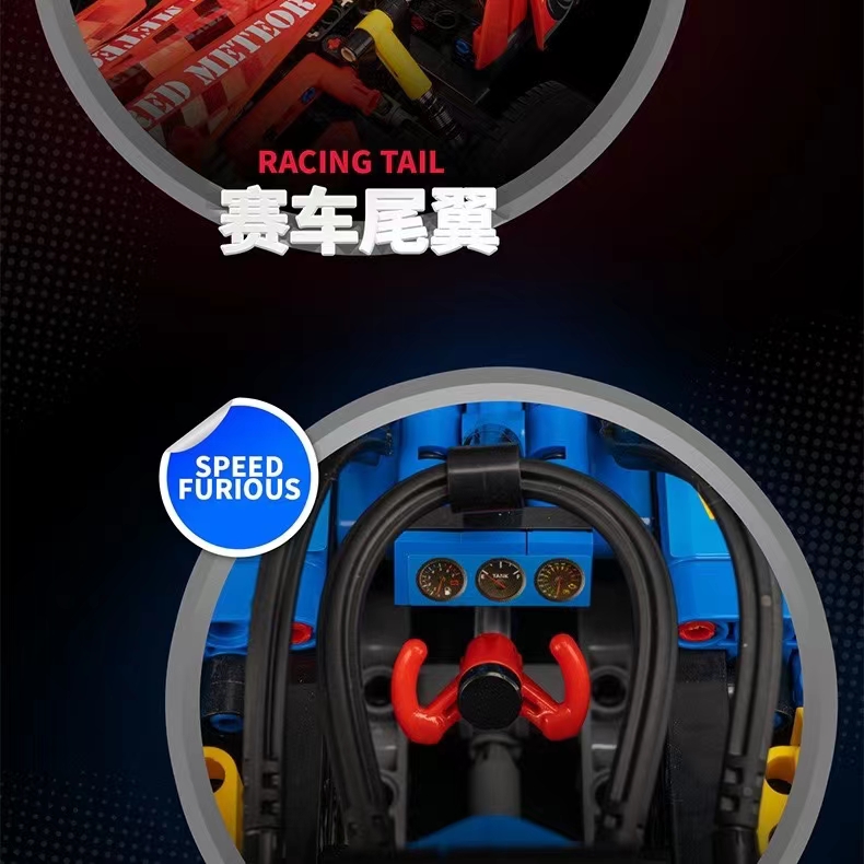 K-box Ferrari F1 Formula racing car assembly boy Gift sports car model mechanical set building block toy detail image 8