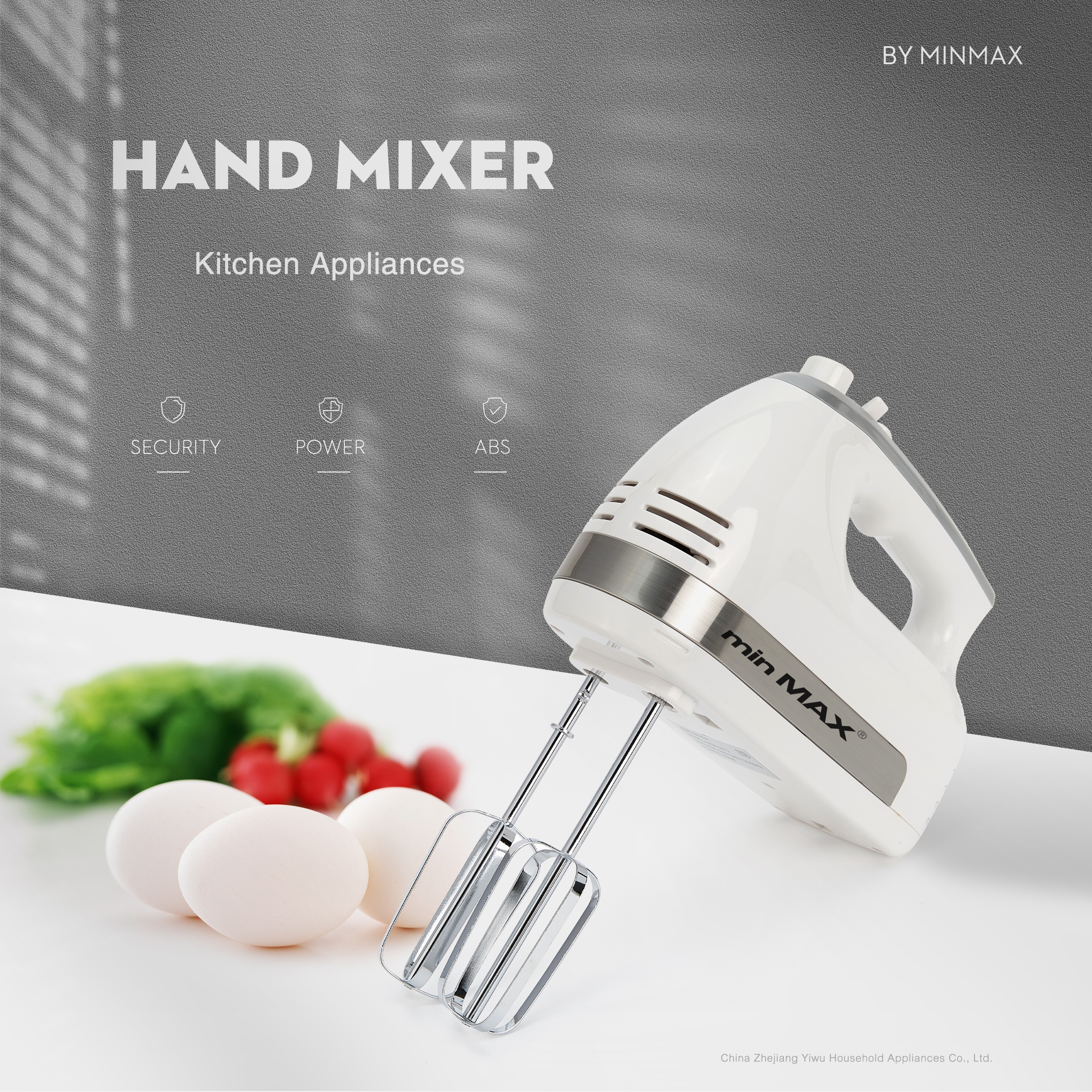 minMAX's new best-selling desktop egg beater 9912, a large-capacity multi-functional whipper, is in stock for export