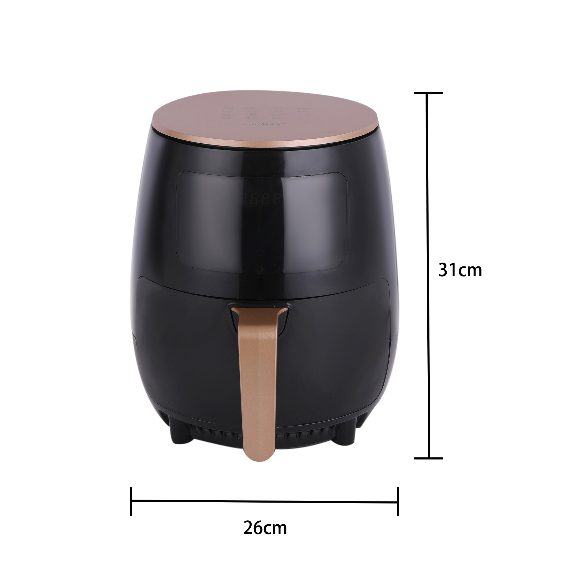 minMAX Cross-border Air Fryer MNF-18 is a large-capacity 6.5L household electric fryer that is smart, smokeless and multi-functional Specification image