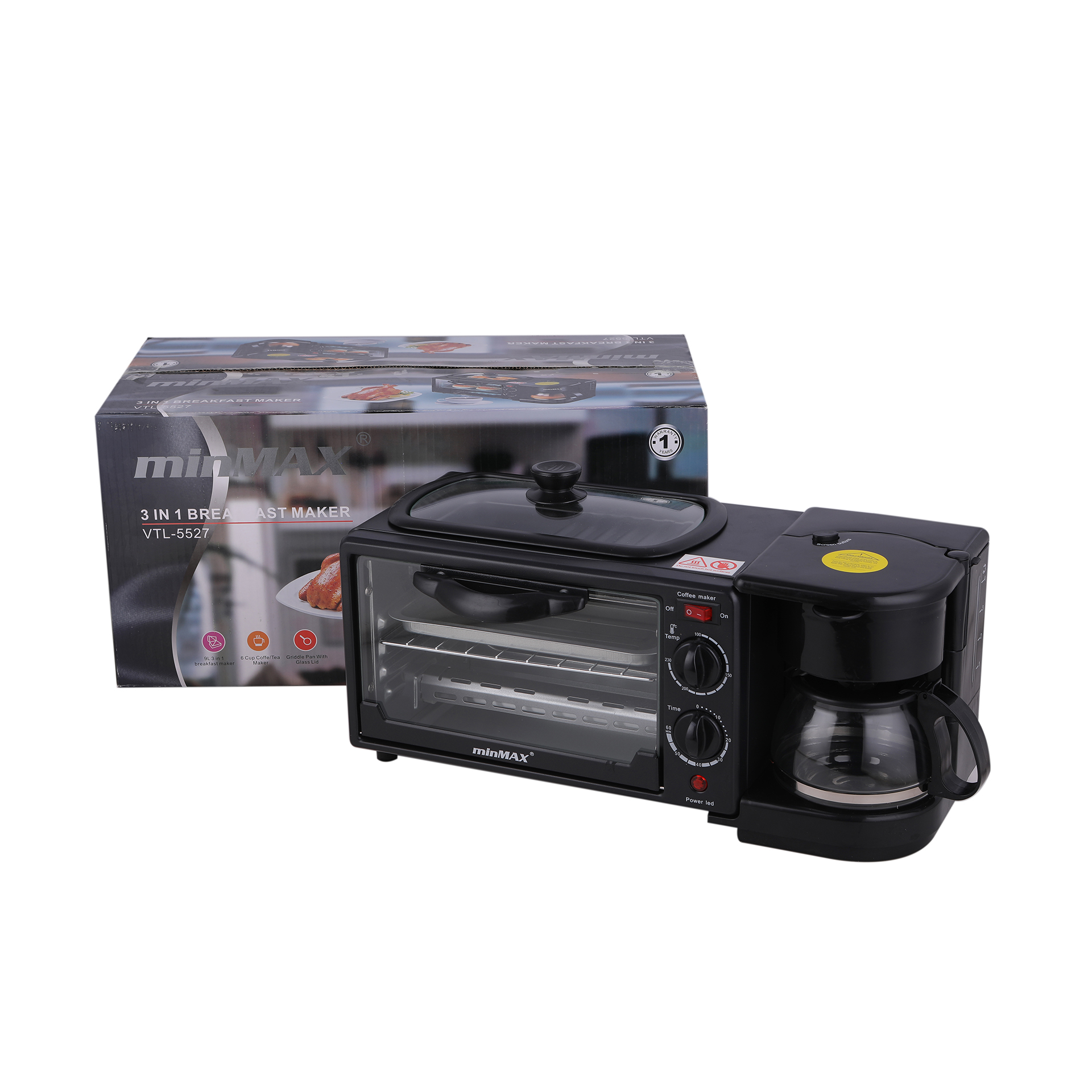 minMAX multi-functional breakfast Machine 5527 Three-in-one coffee machine, oven, toaster, toaster, cross-border foreign trade details Picture