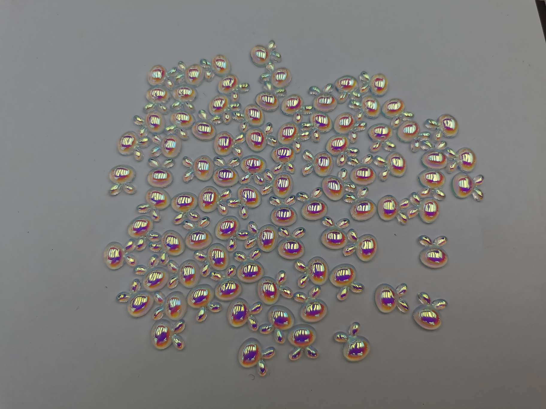 New colored flat-bottomed diamond imitation pearl K9 nail diamond, super sparkling pile diamond, three-dimensional diamond, DIY sticker diamond 5031 detail image 3