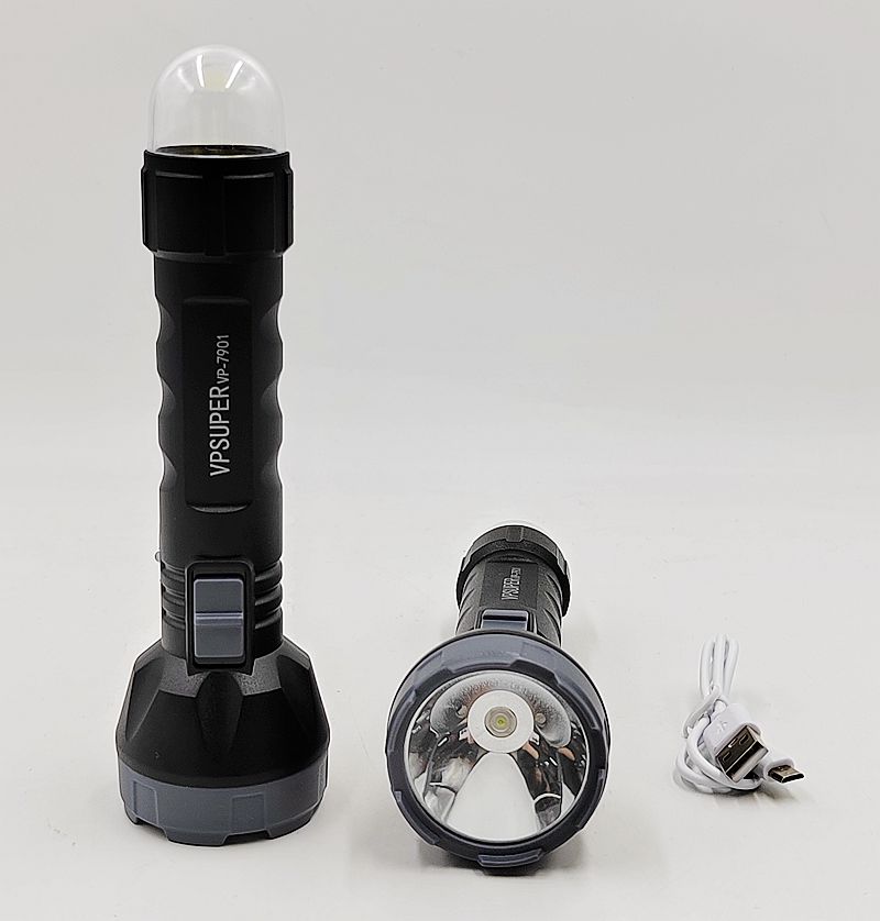 久根电筒 VP-7901 充电多功能手电筒 照明手电筒 可当夜灯使用 电池可拆卸