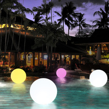 LED水上漂浮球灯户外景观亮化装饰发光圆球灯景点水池防水发光球