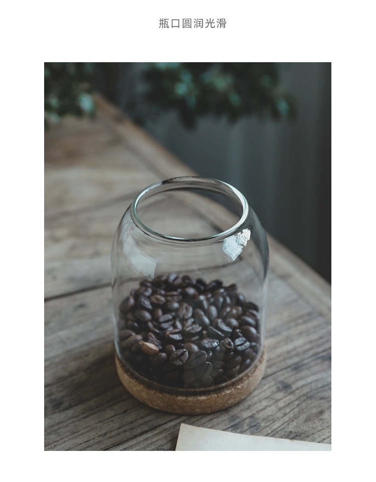 Add Home Coffee Can Sealed Jar Coffee Bean Storage Jar Corked Glass Bottle Storage Jar Multi-Grain Storage Jar 800Ml undefined