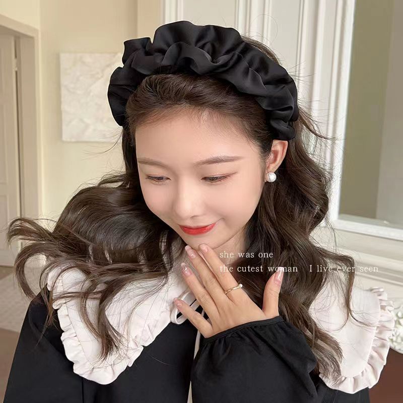 Heart-shaped beads, tassel lace, large intestine circle, ribbon hair tie, high elasticity hair tie, high elasticity hair band for girls, hair accessory details Picture
