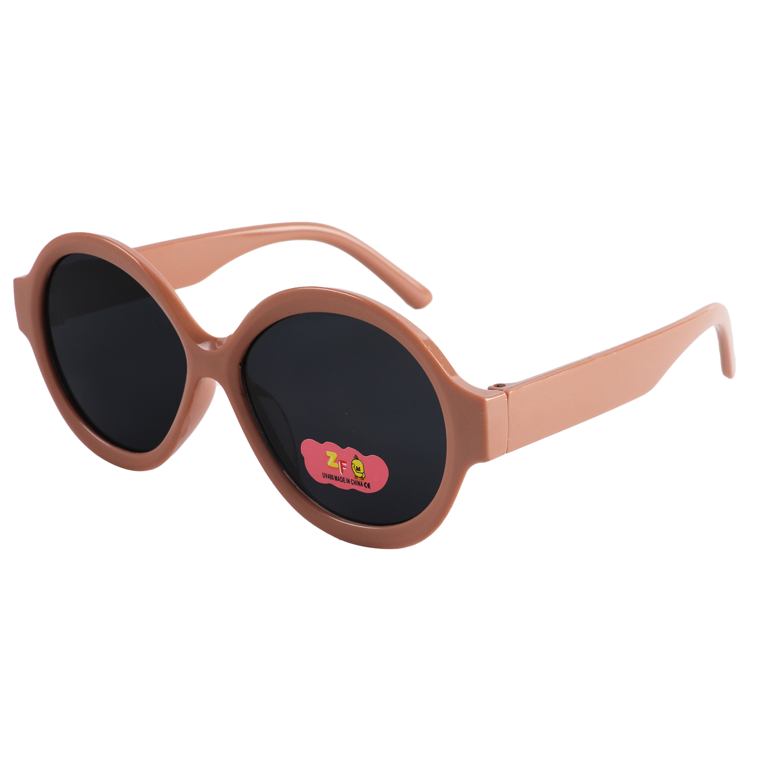 儿童太阳镜男女童复古圆框墨镜时尚小孩防紫外线遮阳镜潮宝宝眼镜