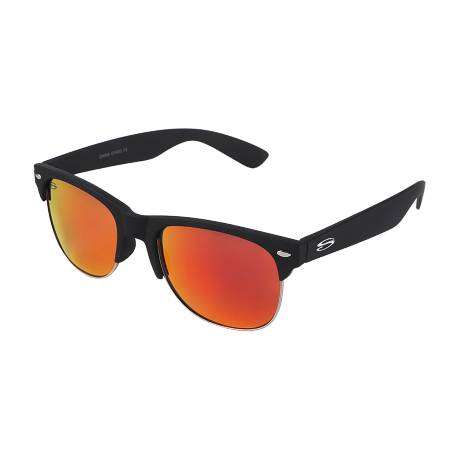 Cross-border new sunglasses, square frame, trendy European and American irregular fashion sunglasses, bright black TH-16 Specification image