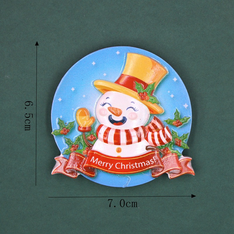 圣诞冰箱贴/树脂冰箱贴/雪人冰箱贴白底实物图
