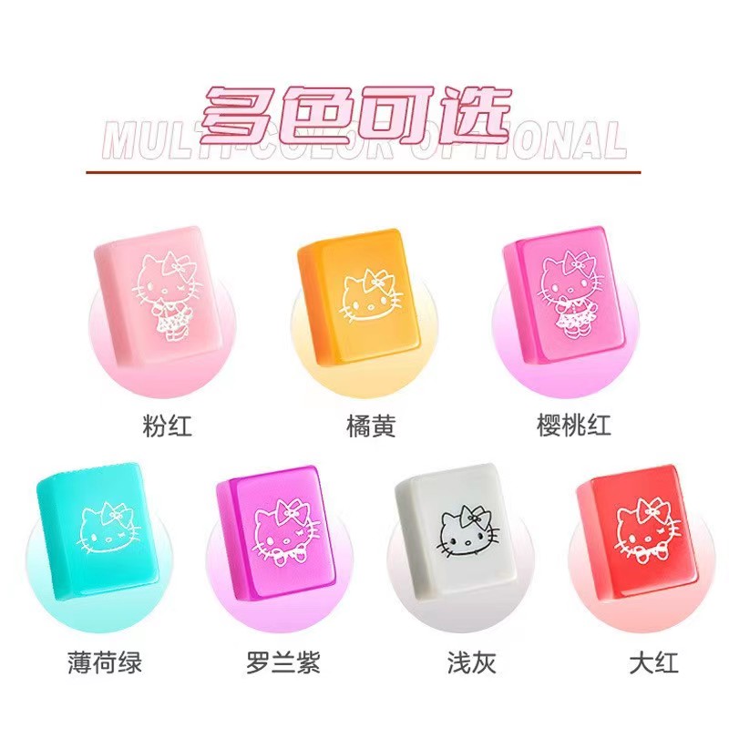 The brand-new acrylic Hello Kitty high-end gift box for mahjong handplay features laser-engraved patterns on the back and is available in various colors Item Picture