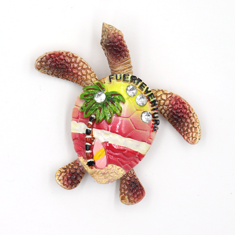 Fabricante personalizado creativo marino construcción resina refrigerador magnético cartoon tortuga serie océano tridimensional decoración del hogar pegatinas recuerdos de viaje magnetic stickers Specification image