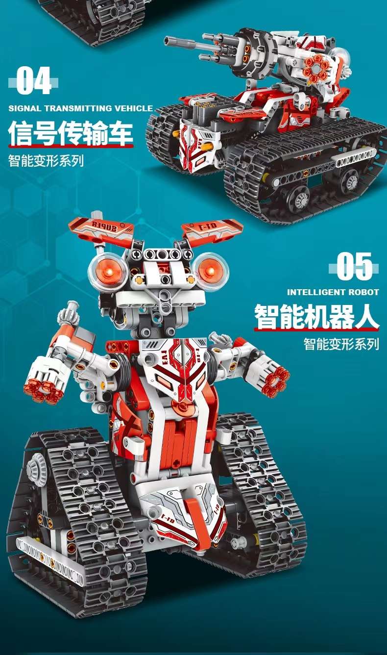 Programming robot, electric mechanical gear, building block assembly, children's toys, intelligence and brainpower 6, boy 9, birthday present detail image 12