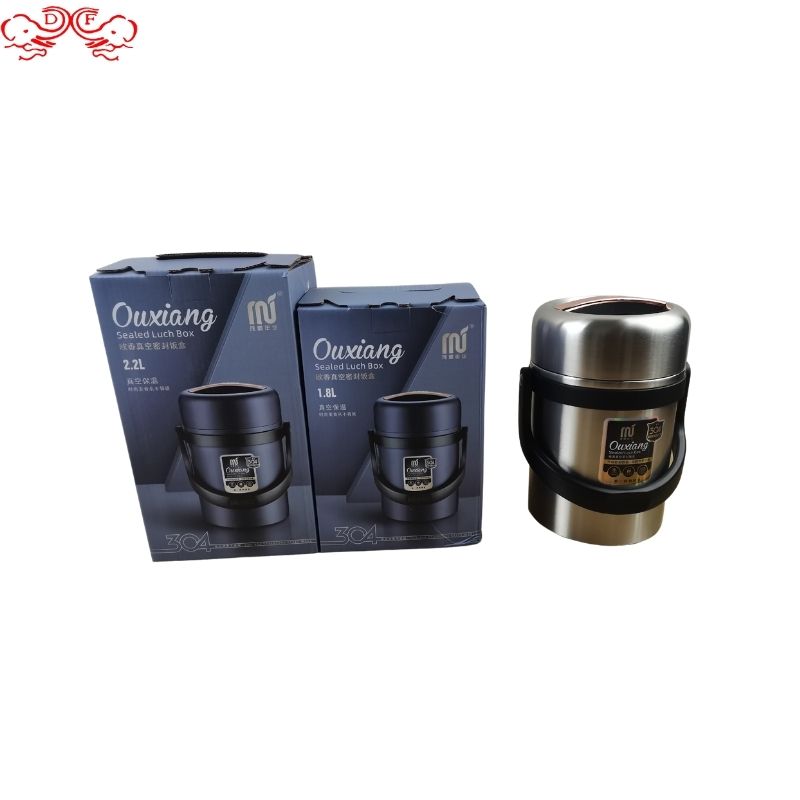 DF99082 Insulated pot, stainless steel lunch box, vacuum large capacity rice bucket, steamed beaker, student hospital bento box, DF Trading House Item Picture