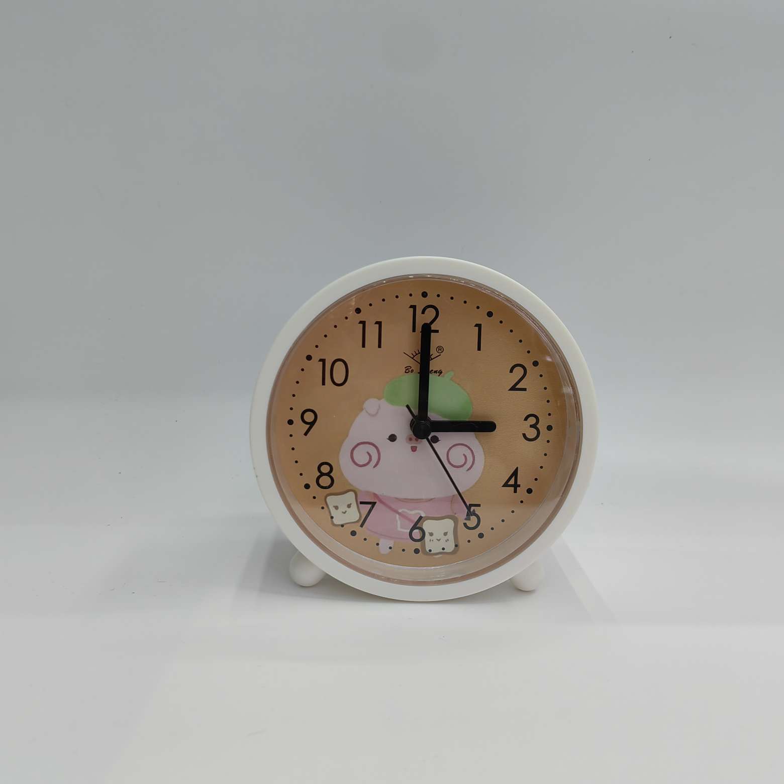 A cute round cartoon silent student alarm clock Specification image