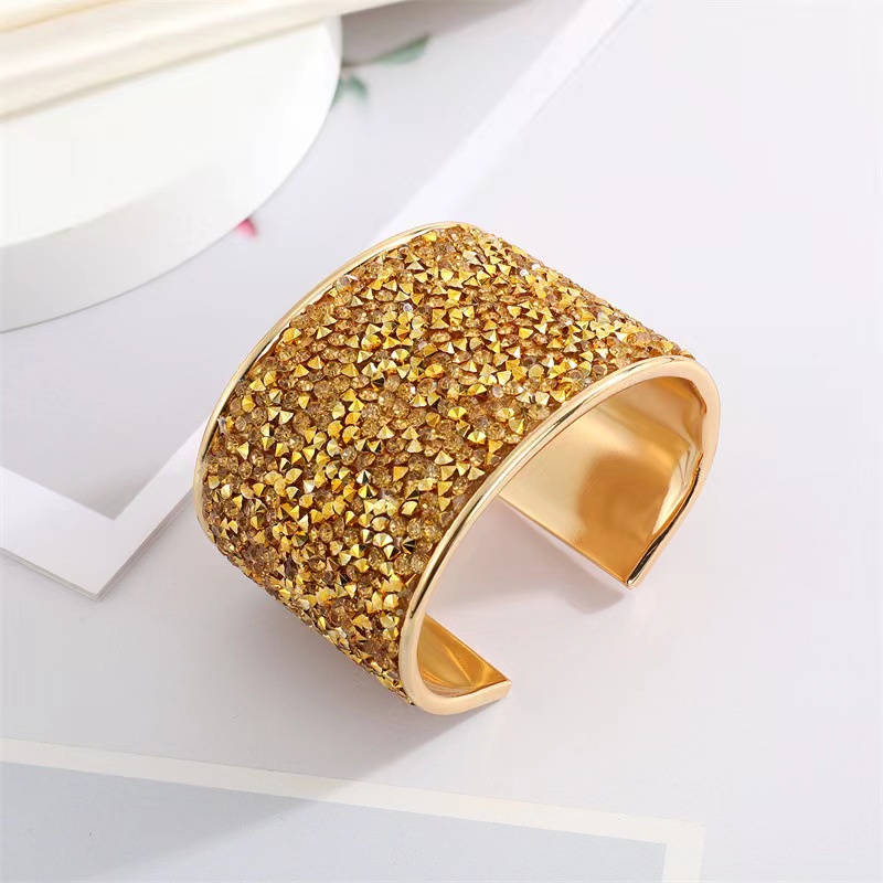 A popular Bohemian-style metal diamond-encrusted wide-open women's bracelet from the European cross-border Amazon, Shein Specification image