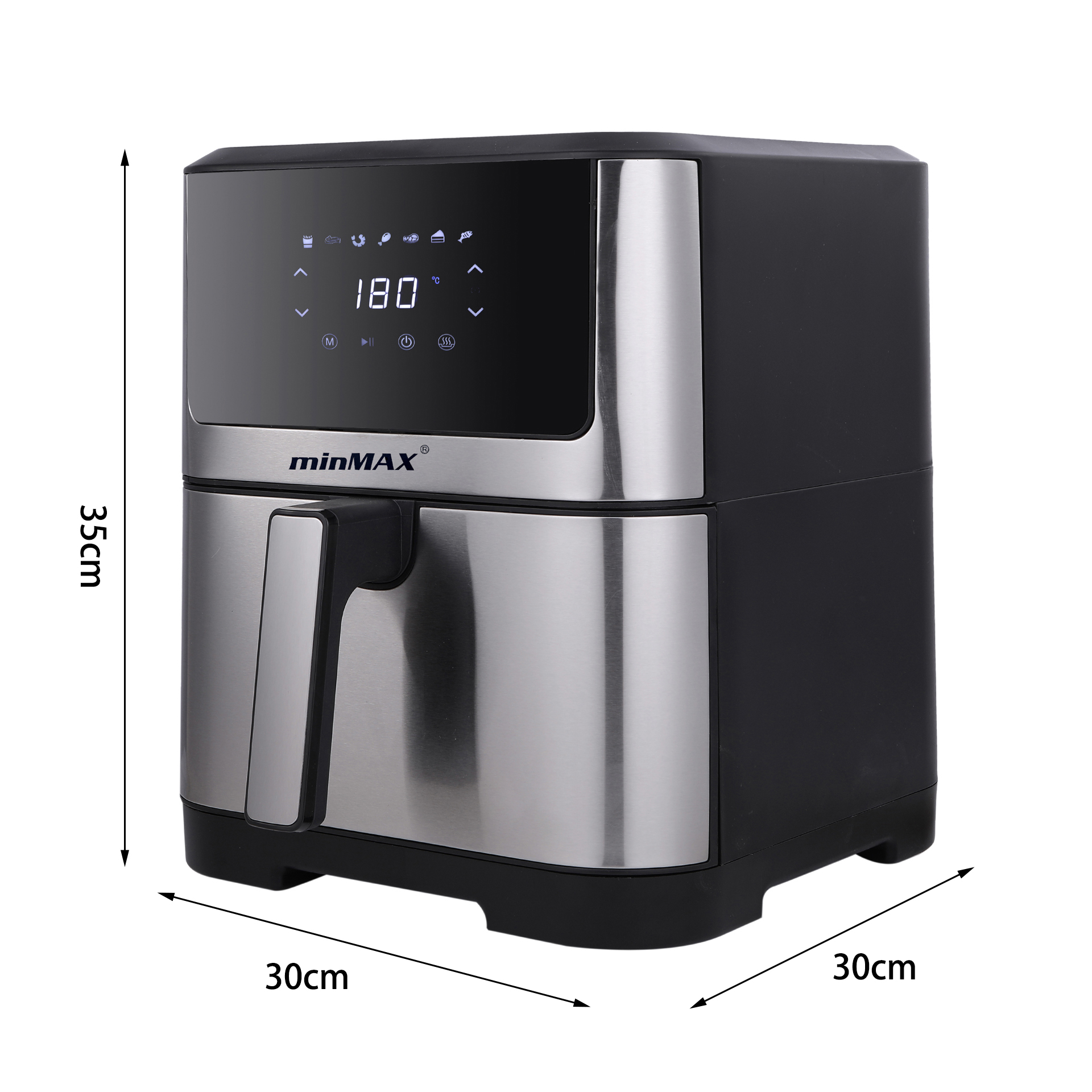 minMAX Cross-border Deep Fryer, Smart 6L Air Fryer, Home Smart French Fries Fryer RA610DS details Picture