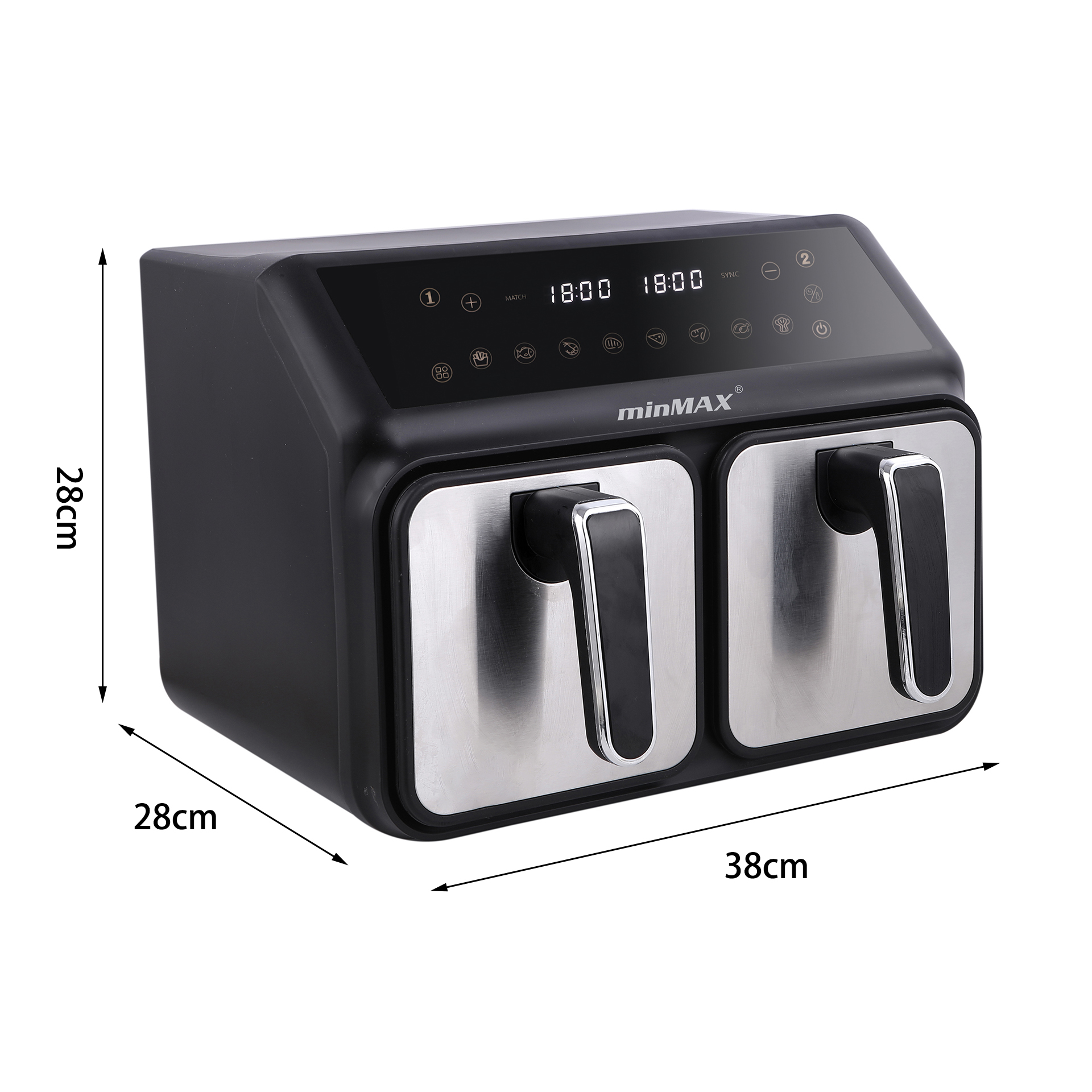 minMAX Cross-border Deep Fryer, Smart 8L Air Fryer, Home Smart French Fries Fryer ZHAF-850A details Picture