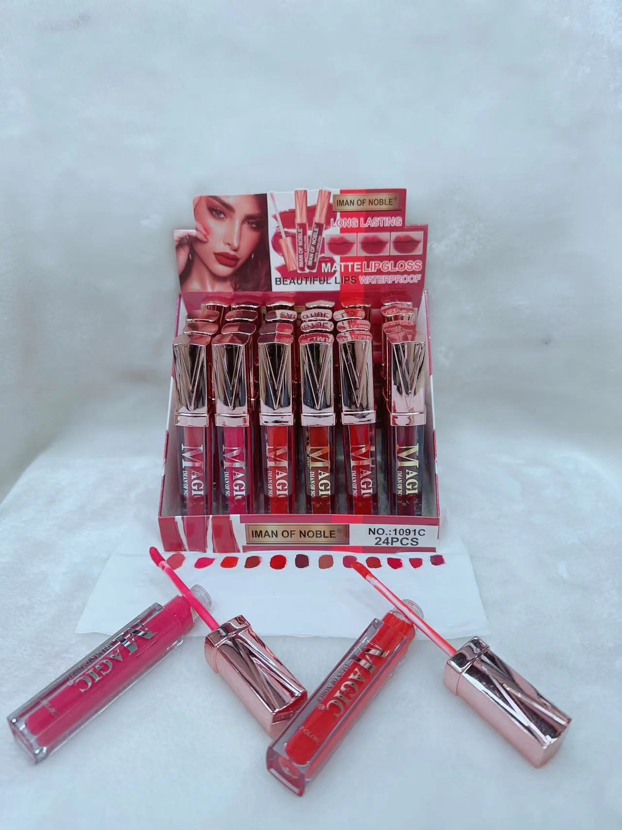 IMAN OF NOBLE 品牌2023年新款12色不沾杯唇彩持久不掉妆