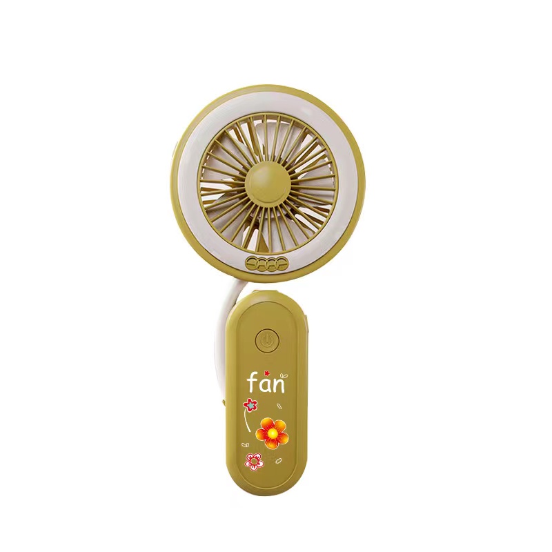New handheld mini desktop USB charging small fan for office and outdoor LED lighting portable electric fan Item Picture
