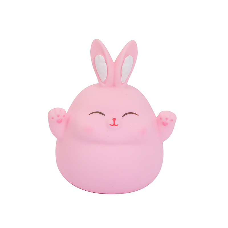 LED灯/兔子小夜灯/搪胶玩具白底实物图