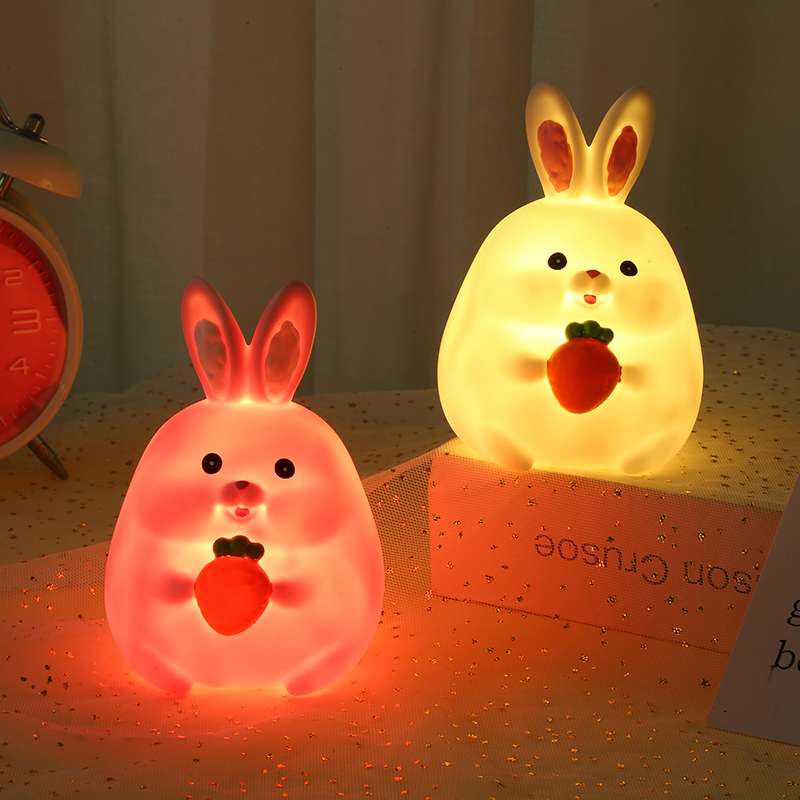 兔子小夜灯/LED灯/搪胶玩具产品图