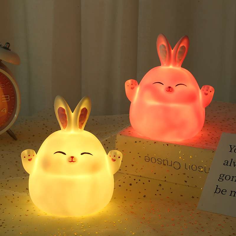 LED灯/兔子小夜灯/搪胶玩具产品图
