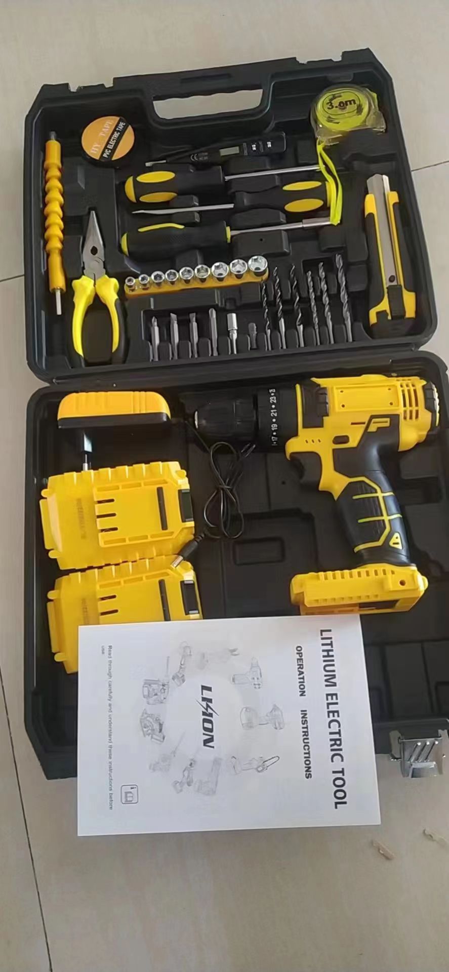 锂电工具/电钻/手电钻/两电一充细节图