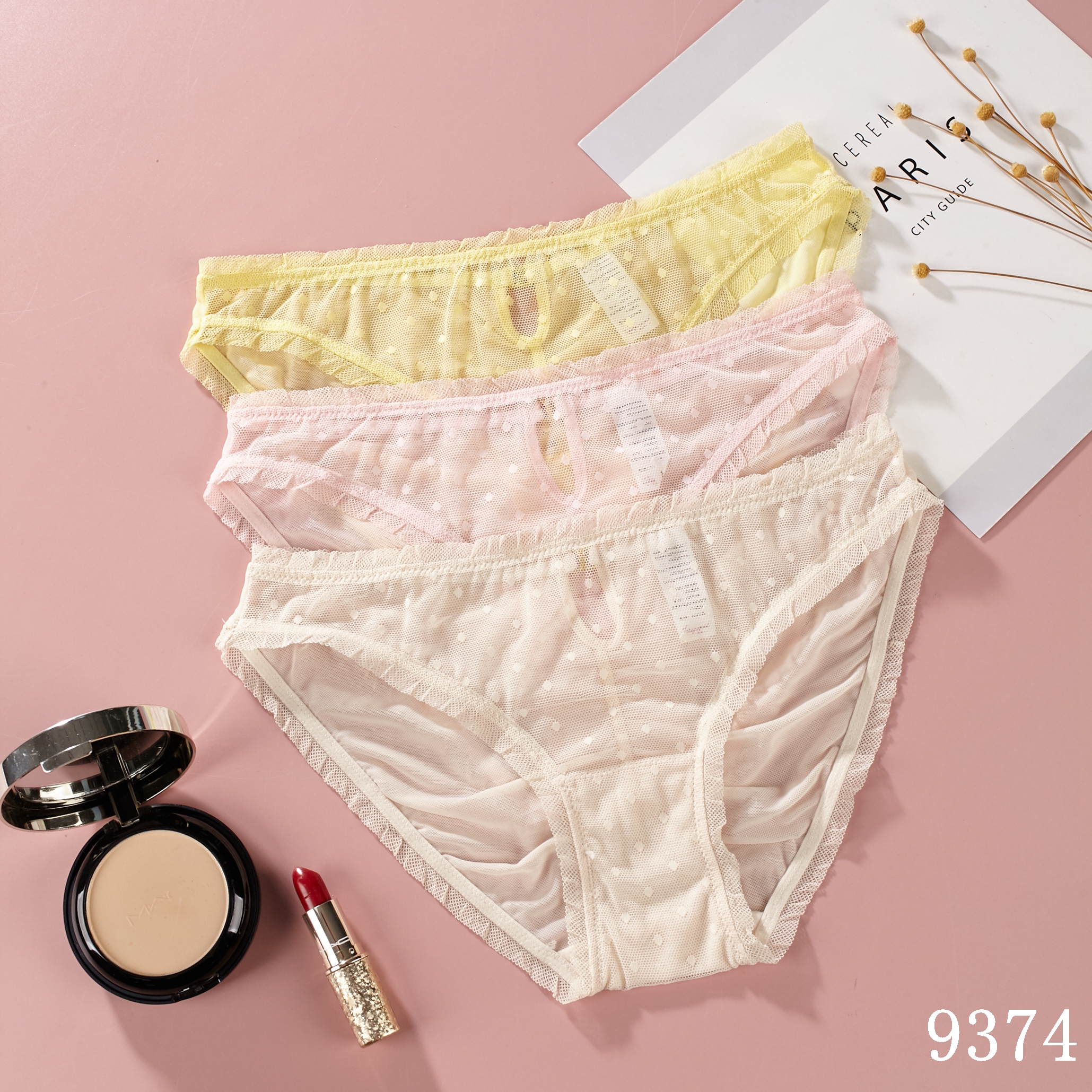 The Mystery of the Magic Box: Girl's lace dot pattern, cute girls' thin women's underwear with hollowed-out design details Picture