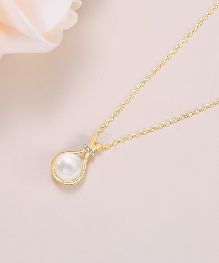 # Lucky Bag Necklace Natural Pearl Necklace with large pearls over 10mm Item Picture