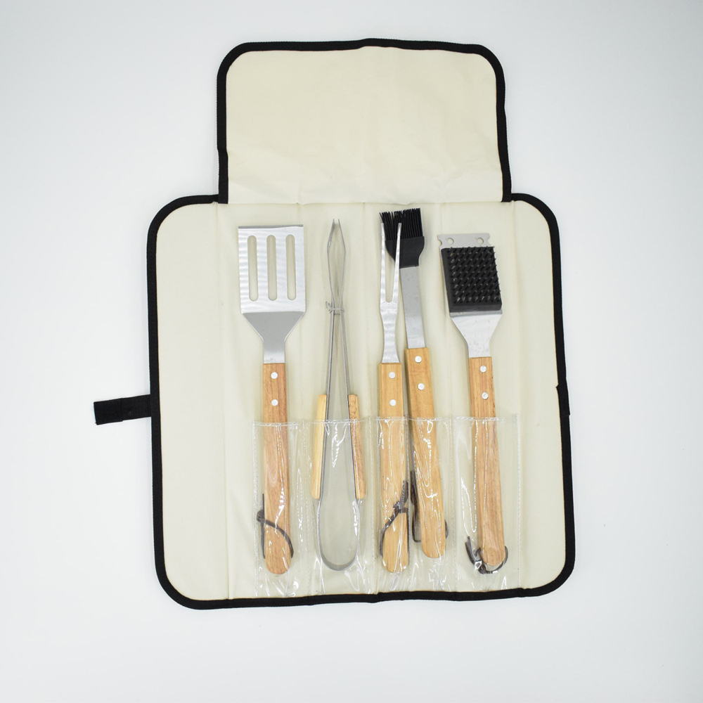 Portable barbecue tongs and brushes set for outdoor camping, picnic and cooking details Picture