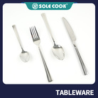sole cook传统工艺精美珠点系列不锈钢牛排刀叉勺餐具 酒店西餐具刀叉勺子套装