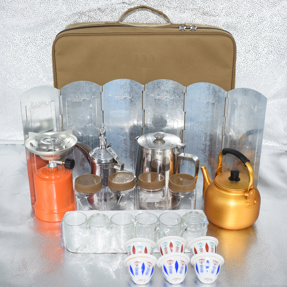 Outdoor camping picnic stove cup storage bag set