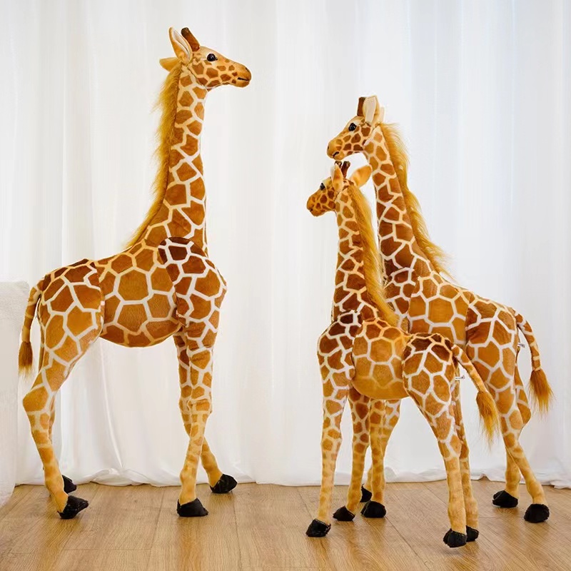 Cute simulation giraffe plush toys, small dolls, children's sleeping dolls, birthday gifts for boys and girls details Picture