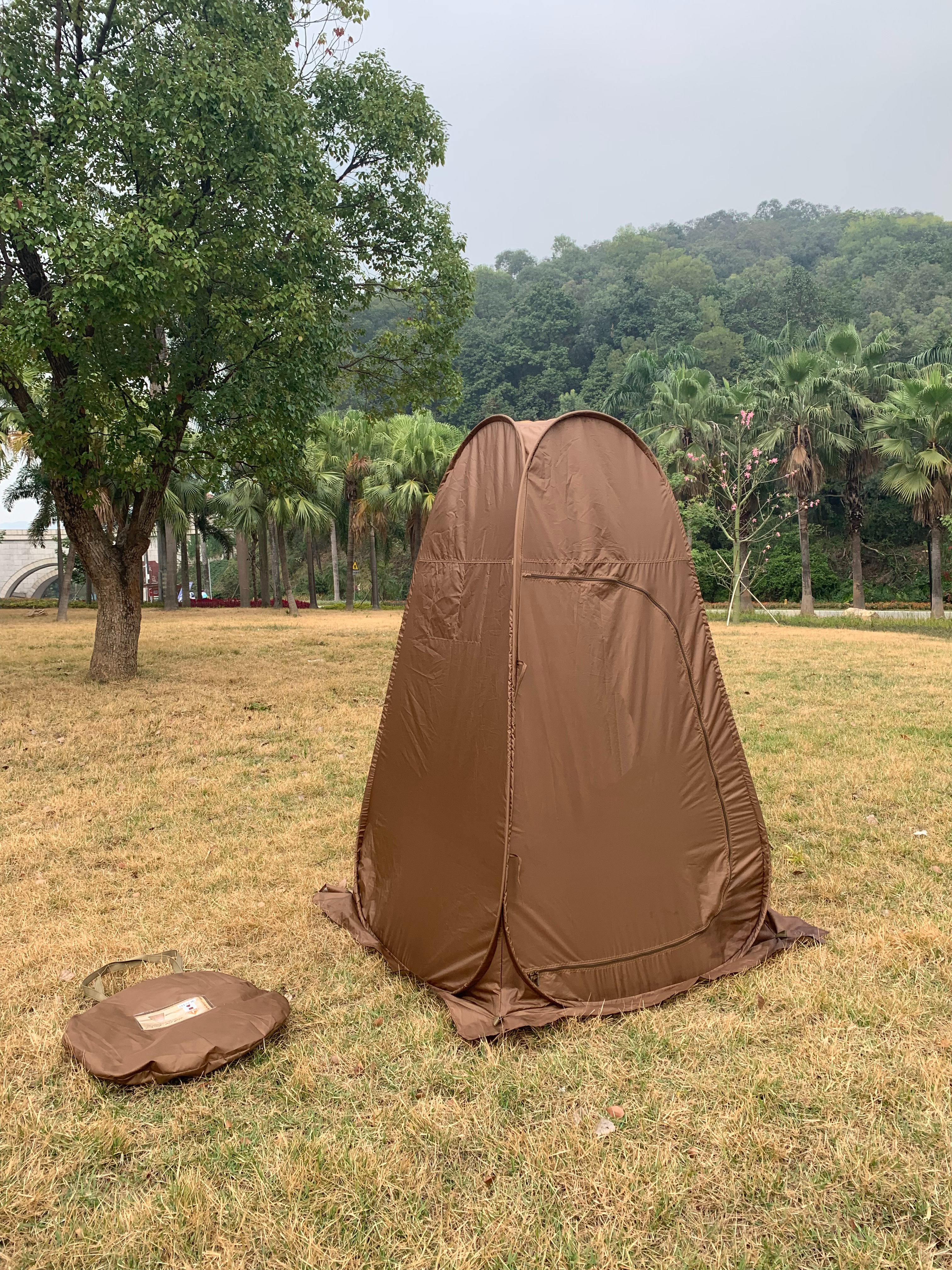Outdoor multi-functional waterproof, windproof, rainproof, lightweight and quick installation, moisture-proof and windproof, single-person changing room and toilet tent