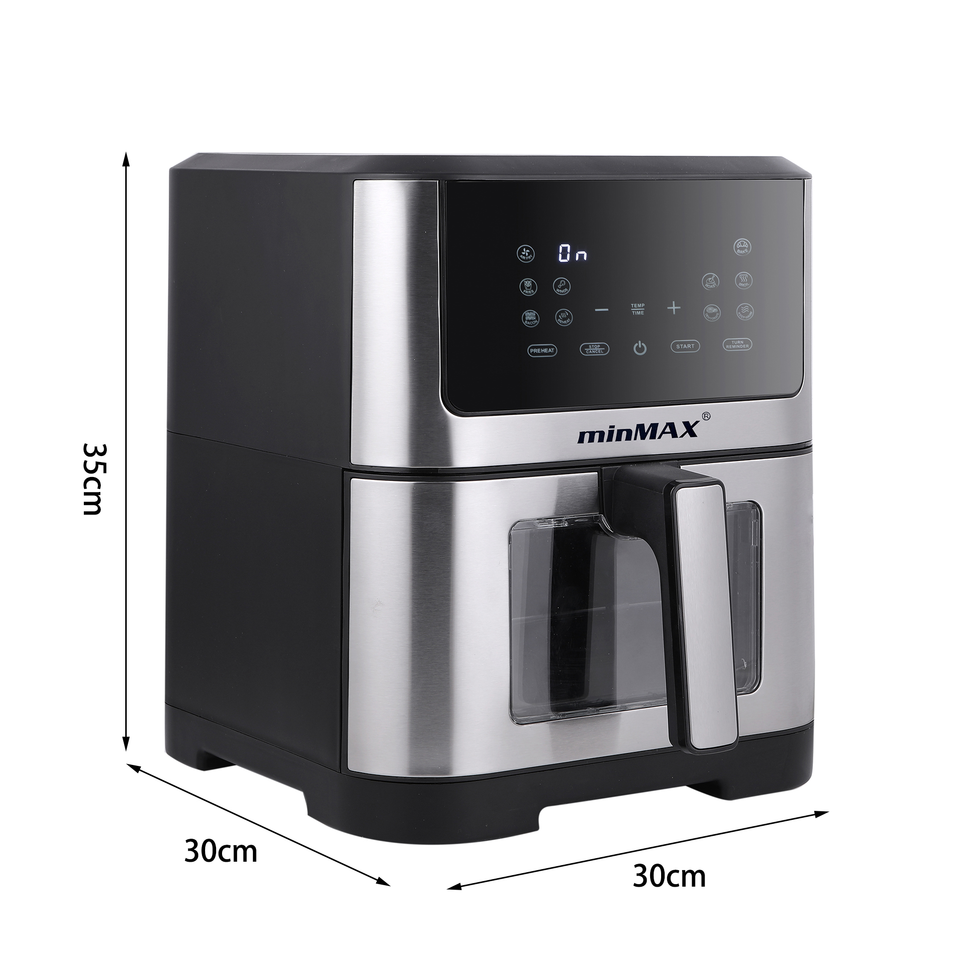 minMAX Cross-border Air Fryer 8L Household Large Capacity Electric Fryer Smart smokeless multi-functional Air Fryer RA810DSV details Picture